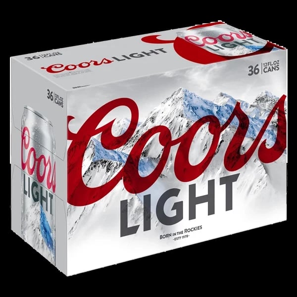 COORS LIGHT 36 PACK CANS 12 OZ