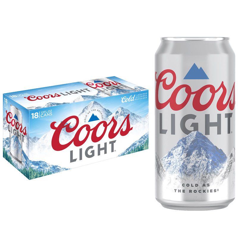 COORS LIGHT 18PK CANS 12 OZ